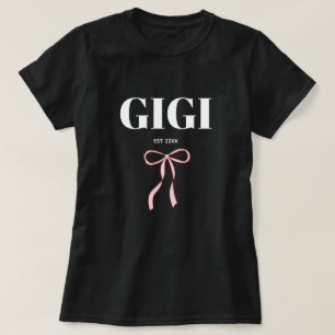 Camiseta Minimalista GIGI Est laço rosa fofo