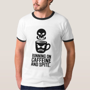 Camiseta Minimalista Humor Cafeína