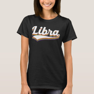 Camiseta Minimalista Libra Retro Vintage Zódia Groovy