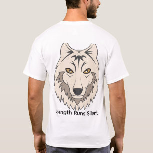 Camiseta Minimalista Lobo – Caminhe Sozinho Sem Me