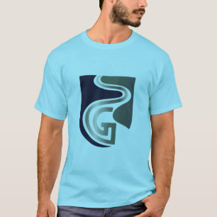 Camiseta Minimalista Moderna Letra G Abstrata