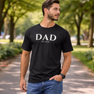Camiseta Minimalista Moderno Preto Pai Estabelecido 