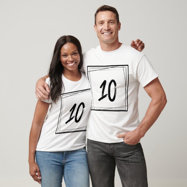Camiseta Minimalista Número 10 (Unissex)
