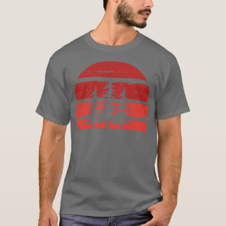 Camiseta Minimalista Retrosolar Com Silhueta De Árvore De P