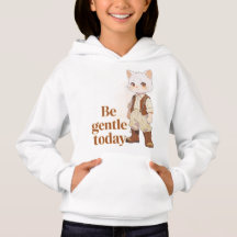 Camiseta Minimalista “Seja Gentil Hoje” Gato Alma
