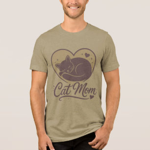 Camiseta Minimalista Silhueta de Coração de Mãe de