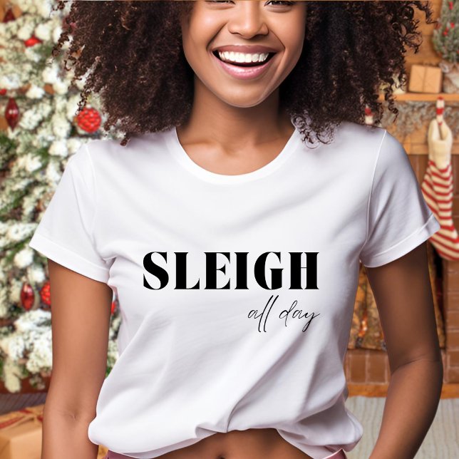 Camiseta Minimalista Sleigh durante todo o dia (Criador carregado)