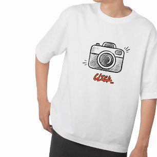 Camiseta Minimalista Tipografia Click da Doodle Ca