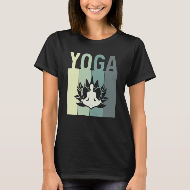 Camiseta Minimalistic Lotus Flower Meditating Yoga (Frente)