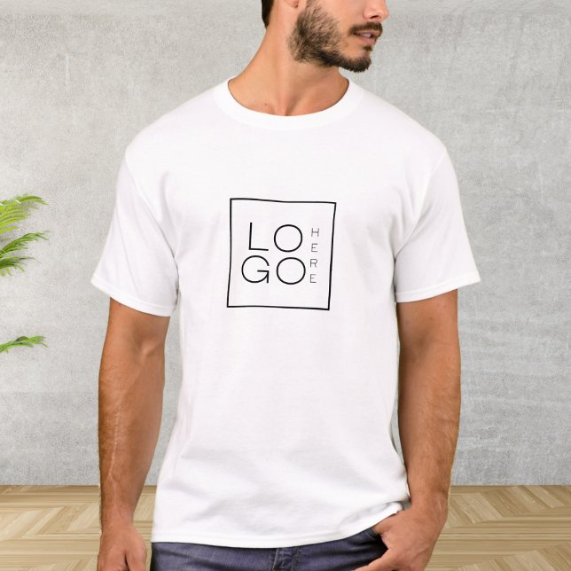 Camiseta Minimização de eventos da empresa de logotipo come (Criador carregado)