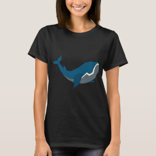 Camiseta mínimo, azul, baleia, animal selvagem, água, mar