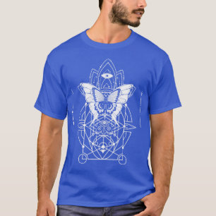 Camiseta Mínimo de Arte da Linha Alquimia da Borboleta Geom