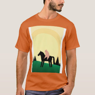 Camiseta Mínimo de Cavalo Ancorante de Gato