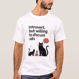 Camiseta Mínimo de Gatos Pretos Introduzem Citação Engraçad