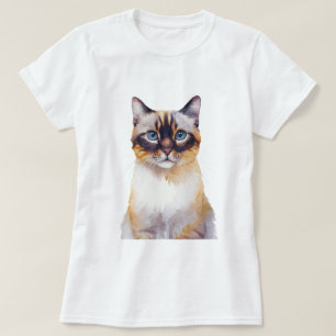 Camiseta Mínimo Lynx Point Siamese Cat Inspirado