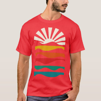 Camiseta Mínimo nascer do sol e ondas TSerguimento