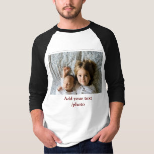 Camiseta Mínimo simples ADICIONE O TEXTO FOTOGRÁFICO