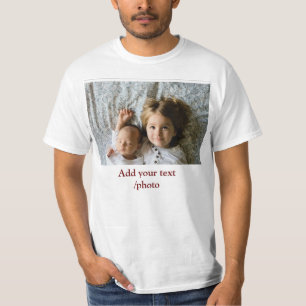 Camiseta Mínimo simples ADICIONE O TEXTO FOTOGRÁFICO