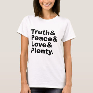 Camiseta Ministérios da Verdade & Paz & Amor & Abundância