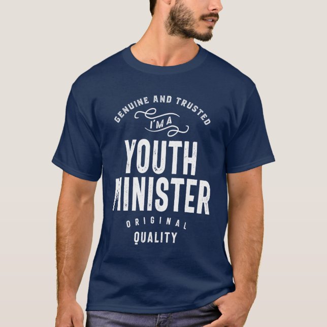 Camiseta Ministro dos Jovens Presente Funny Job Profissão (Frente)