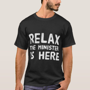 Camiseta Ministro Engraçado Casamento Casamento Dando Relax
