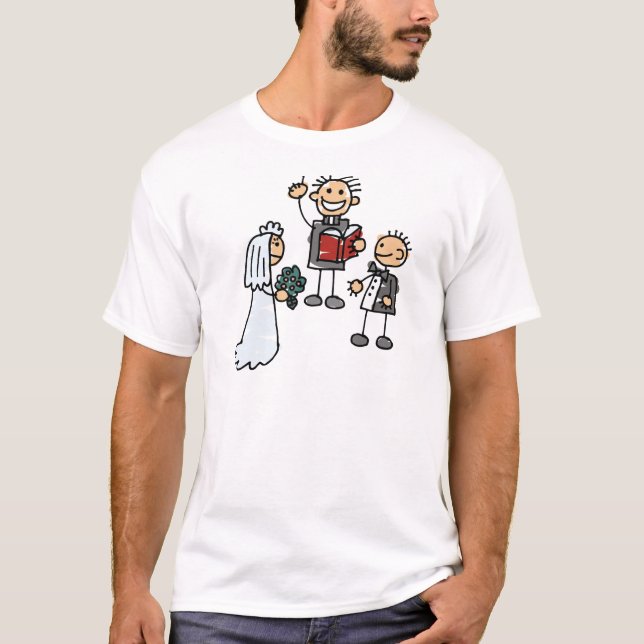 Camiseta Ministro Padre Reverendo Faz Cerimônia De Casament (Frente)