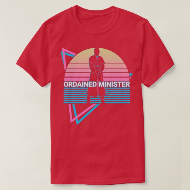 Camiseta Ministro Retro Ordenado (Frente do Design)