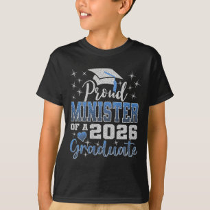 Camiseta Ministro Super Orgulhoso Da Turma De 2026 Graduado