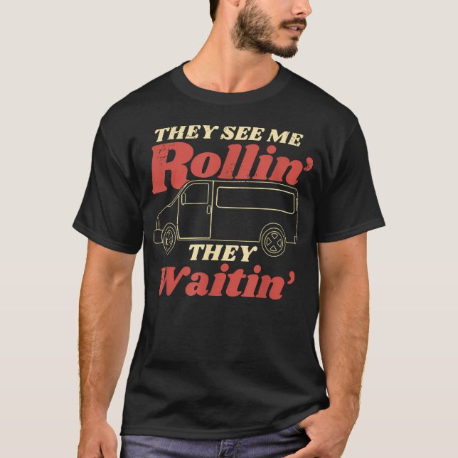 Camiseta Minivan Mãe Pai s - Eles Me Veem (Frente)