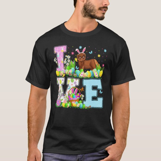 Camiseta Mink Easter Egg Hunt Love Mink, Páscoa Domingo (Frente)