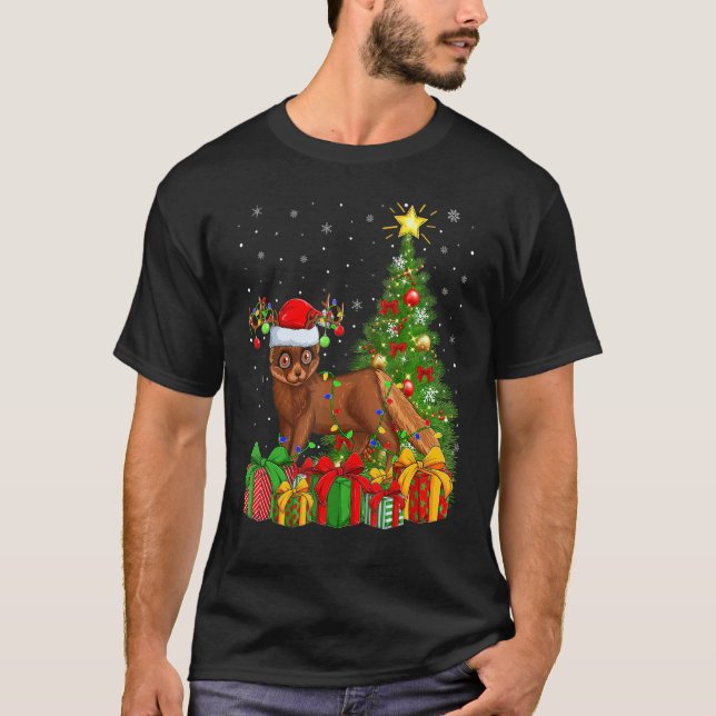 Camiseta Mink   Xmas Holiday Santa Mink Christmas Tree (Frente)