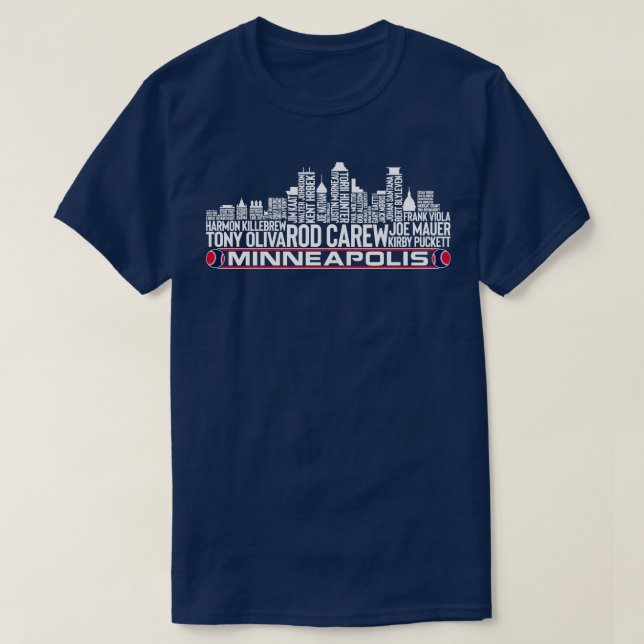 Camiseta Minneapol da Equipe de Beisebol do Minnesota (Frente do Design)