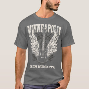 Camiseta Minneapolis Minnesota Afressa guitarra Angel Wing
