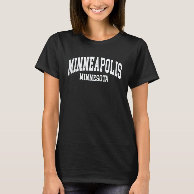 Camiseta Minneapolis Minnesota Us College Font Proud Americ (Frente)