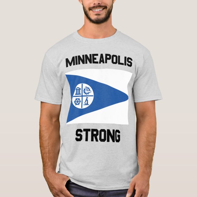 Camiseta Minneapolis Strong Men’s Basic T-Shirt (Frente)