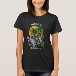 Camiseta Minneola Florida USA Funny Manatee e Alligator D