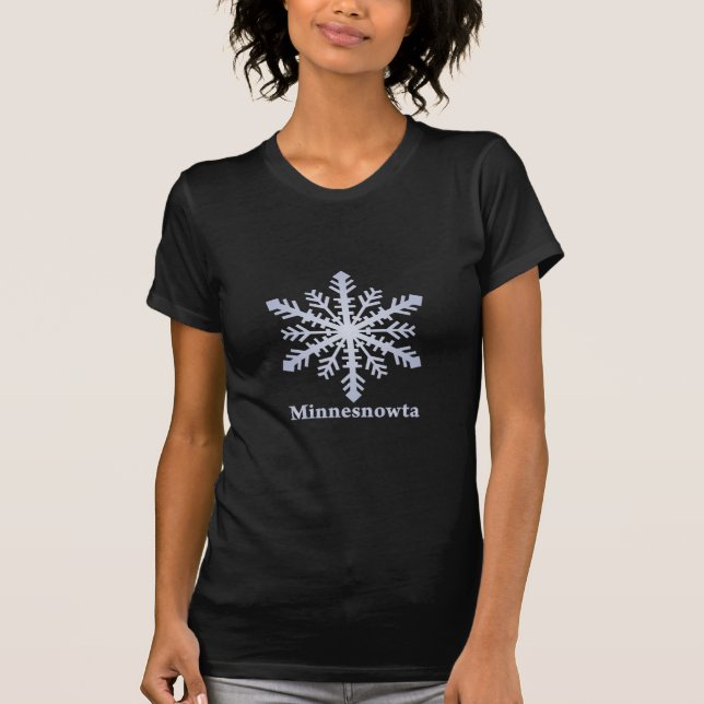 Camiseta Minnesnowta Blue Snowflake (Frente)