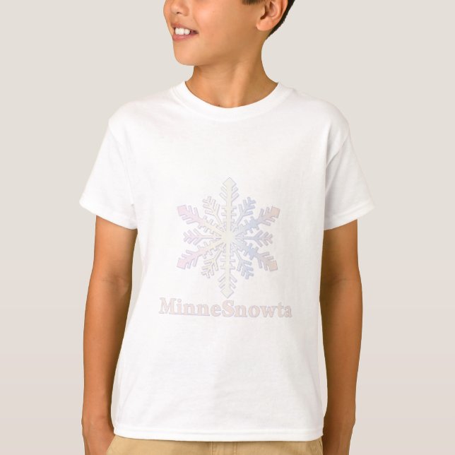 Camiseta MinneSnowta com Floco de Neve (Frente)
