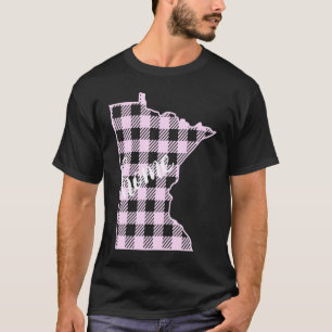 Camiseta Minnesota Buffalo Home State Country Rosa Nós