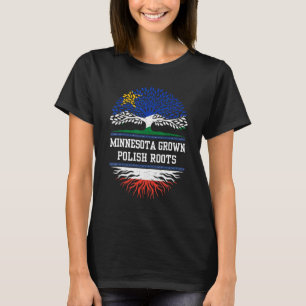 Camiseta Minnesota Cresceu com Polônia de Raízes Poloneses