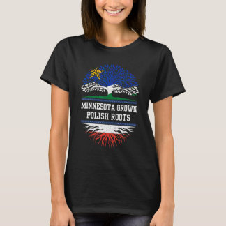 Camiseta Minnesota Cresceu com Polônia de Raízes Poloneses