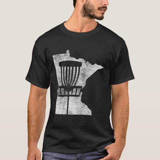 Camiseta Minnesota Disk Golf State with Basket Disc (Frente)