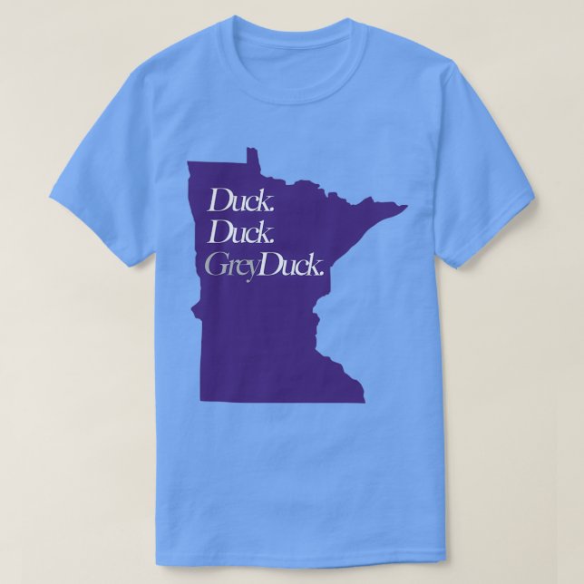 Camiseta Minnesota Duck Duck Grey Duck Purple (Frente do Design)