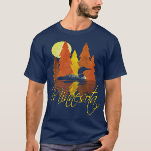 Camiseta Minnesota FallAutumnSunset com Leon e Árvores