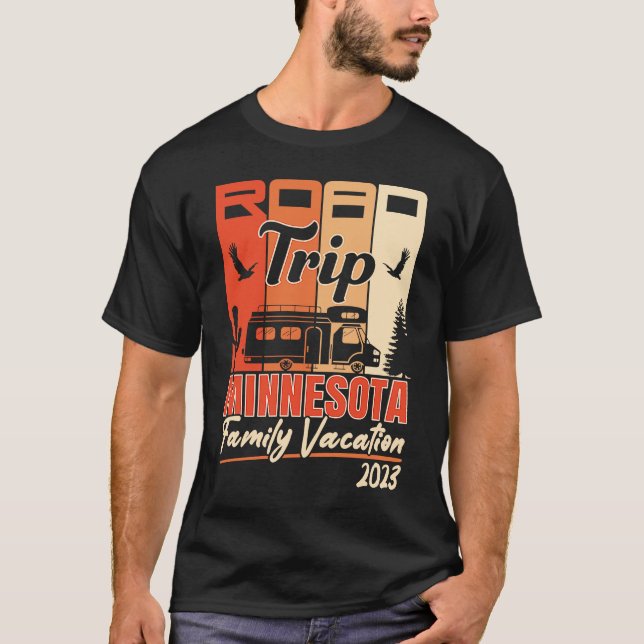 Camiseta Minnesota Family Vacation RV Road Trip Mountain C (Frente)