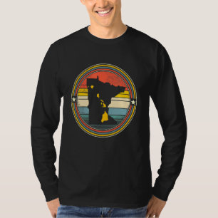 Camiseta Minnesota Hawaii Roots Origine State Map Retro