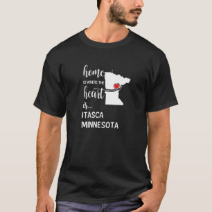 Camiseta Minnesota Home É Onde O Coração É O Condado De Ita