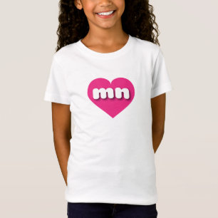 Camiseta Minnesota Hot Pink Heart - Love T-Shirt