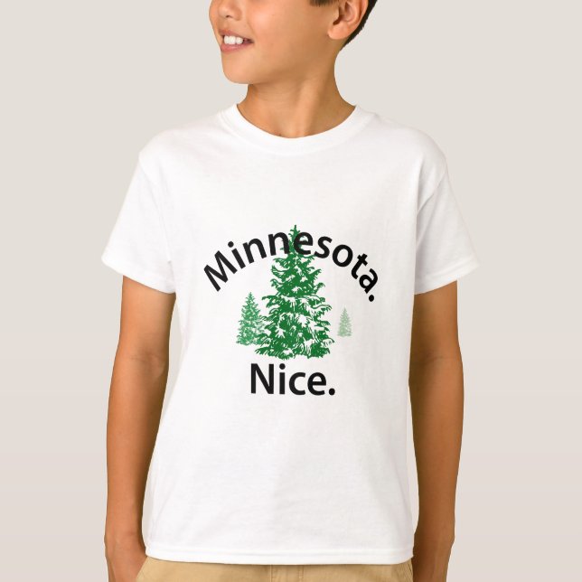 Camiseta Minnesota Nice. Ponto! (texto em preto) (Frente)
