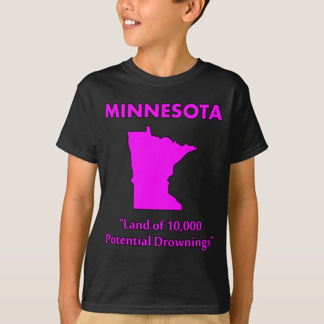 Camiseta Minnesota - Terra de 10.000 Afogamentos Potenciais (Frente)